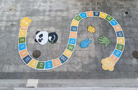 江陵地面游戏彩绘