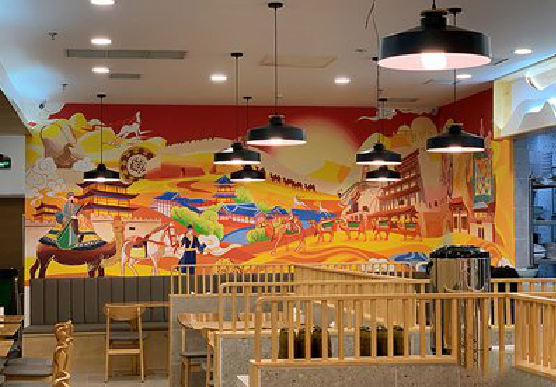 江陵商业空间彩绘介绍。