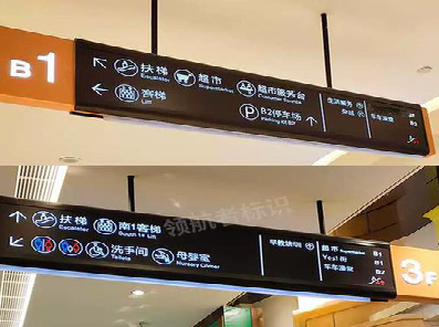 江陵如何通过商场标识牌引导客流分布？